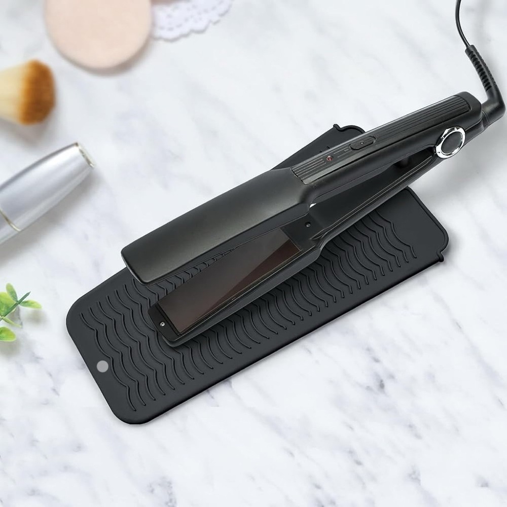 Silicone Heat Resistant Mat Pouch For Hair Tools-Black